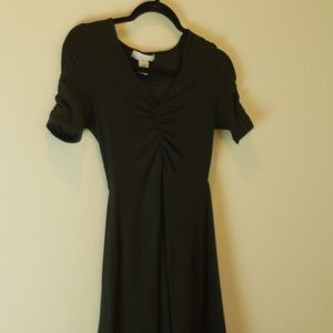 PLANET GOLD little black dress with ruching detail
